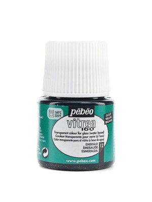 Pebeo Vitrea 160 Glass Paint Emerald Gloss 45 Ml [Pack Of 3]