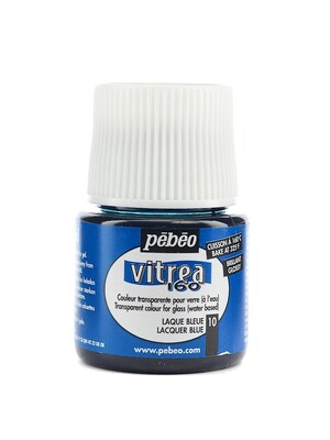Pebeo Vitrea 160 Glass Paint Lacquer Blue Gloss 45 Ml [Pack Of 3]