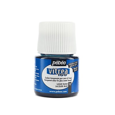 Pebeo Vitrea 160 Glass Paint Lacquer Blue Gloss 45 Ml [Pack Of 3]
