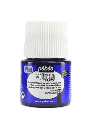 Pebeo Vitrea 160 Glass Paint Lazuli Gloss 45 Ml [Pack Of 3]