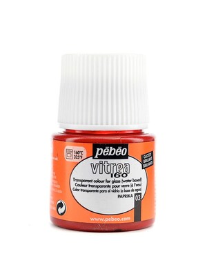 Pebeo Vitrea 160 Glass Paint Paprika Gloss 45 Ml [Pack Of 3]