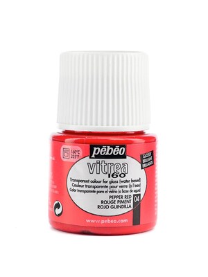 Pebeo Vitrea 160 Glass Paint Pepper Red Gloss 45 Ml [Pack Of 3]