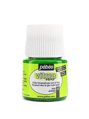 Pebeo Vitrea 160 Glass Paint Aniseed Green Frosted 45 Ml [Pack Of 3]