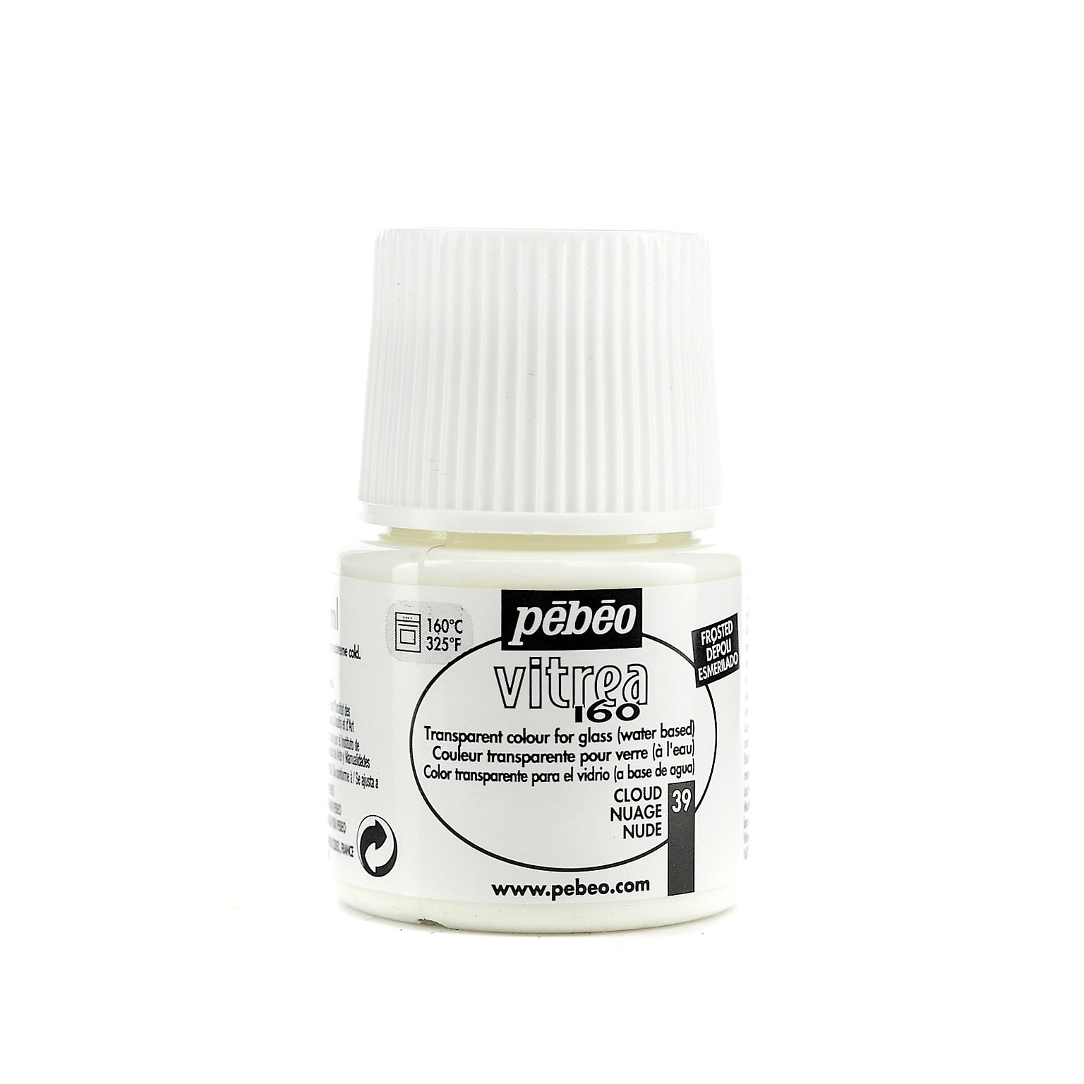 Pebeo Vitrea 160 Glass Paint Cloud Frosted 45 Ml [Pack Of 3]