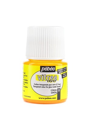 Pebeo Vitrea 160 Glass Paint Lemon Frosted 45 Ml [Pack Of 3]