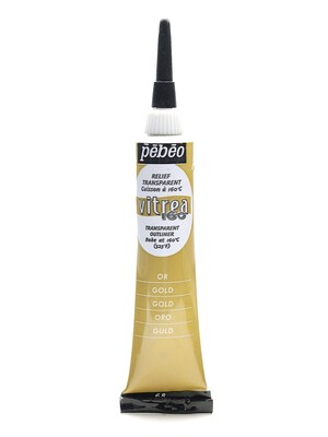 Pebeo Vitrea 160 Outliners Gold Paint 20 Ml [Pack Of 3]