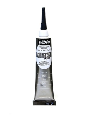 Pebeo Vitrea 160 Outliners Pewter Paint 20 Ml [Pack Of 3]