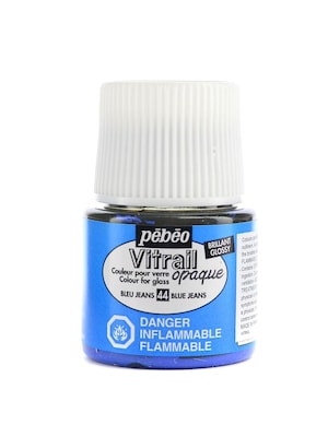 Pebeo Vitrail Paint Blue Jeans 45 Ml [Pack Of 3]