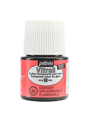 Pebeo Vitrail Paint Pink 45 Ml [Pack Of 3]
