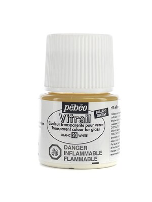 Pebeo Vitrail Paint White 45 Ml [Pack Of 3]