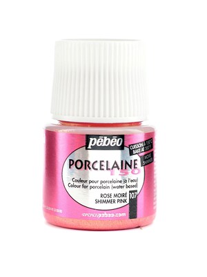 Pebeo Porcelaine 150 China Paint Shimmer Pink 45 Ml [Pack Of 3]
