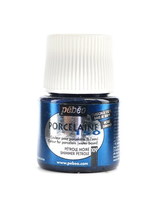 Pebeo Porcelaine 150 China Paint Shimmer Petroleum 45 Ml [Pack Of 3]