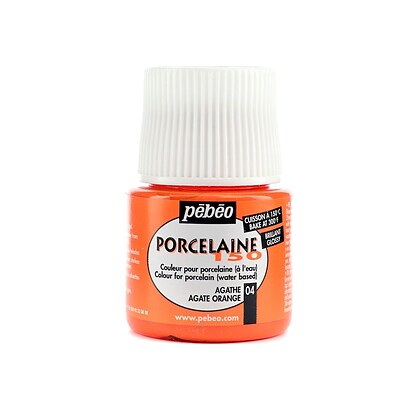 Pebeo Porcelaine 150 China Paint Agate Orange 45 Ml [Pack Of 3]