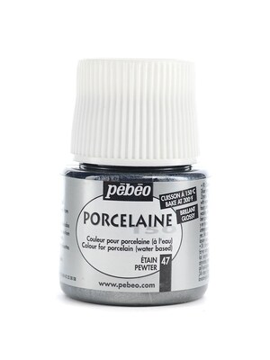 Pebeo Porcelaine 150 China Paint Pewter 45 Ml [Pack Of 3]