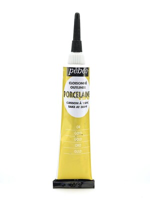 Pebeo Porcelaine 150 China Paint Outliners Gold 20 Ml [Pack Of 3]