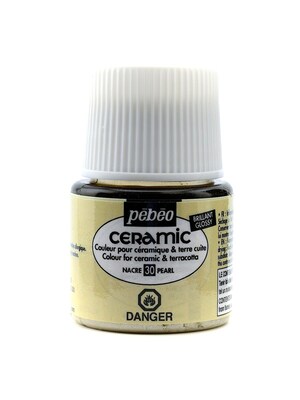 Pebeo Ceramic Air Dry China Paint Pearl 45 Ml [Pack Of 3]