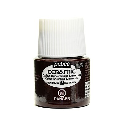 Pebeo Ceramic Air Dry China Paint Red Brown 45 Ml [Pack Of 3]