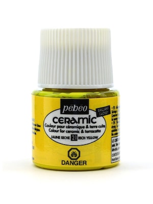Pebeo Ceramic Air Dry China Paint Rich Yellow 45 Ml [Pack Of 3]
