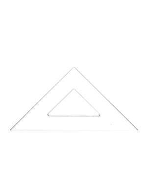 C-Thru 38878-Pk6 Transparent Triangles Scholastic, 45/90-Degree, 10, 6/Pack (38878-Pk6)