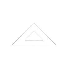 C-Thru 69291-Pk12 Transparent Triangles, Scholastic, 45/90-Degree, 6 12/Pack