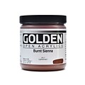 Golden Open Acrylic Colors, Burnt Sienna, 8Oz Jar (59708)