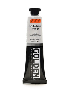 Golden Open Acrylic Colors Cadmium Orange (Cp) 2 Oz. Tube (93599)