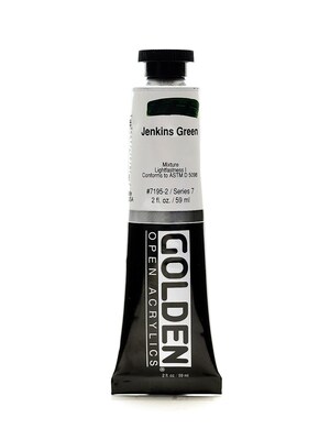 Golden Open Acrylic Colors Jenkins, Green, 2Oz Tube (93609)