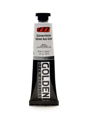 Golden Open Acrylic Colors Quinacridone/Nickel Azo Gold 2 Oz. Tube (93616)