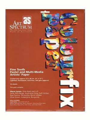 Art Spectrum Colourfix Paper Rainbow Packs, Warm Tones, 10/Pack (85909)