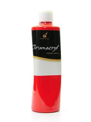 Chroma Inc. Chromacryl Students Acrylic Paints Warm Red 500 Ml Pack Of 2 (51874-Pk2)