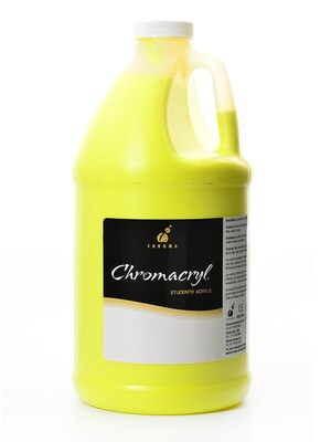 Chroma Inc. Chromacryl Students Acrylic Paints, Cool Yellow, 2 Litres (65232)