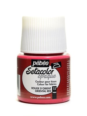 Pebeo Setacolor Opaque Fabric Paint Oriental Red 45 Ml [Pack Of 3]