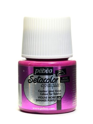 Pebeo Setacolor Opaque Fabric Paint Shimmer Purple 45 Ml [Pack Of 3]