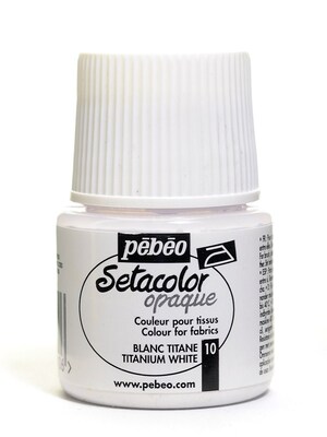 Pebeo Setacolor Opaque Fabric Paint Titanium White 45 Ml [Pack Of 3]