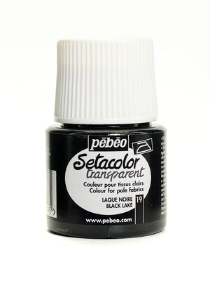 Pebeo Setacolor Transparent Fabric Paint Black Lake 45 Ml [Pack Of 3]