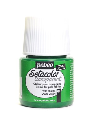 Pebeo Setacolor Transparent Fabric Paint Lawn Green 45 Ml [Pack Of 3]
