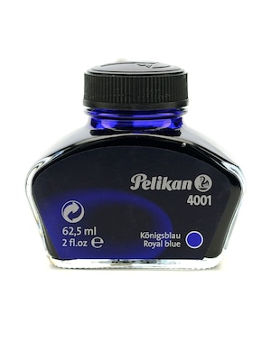 Pelikan 4001 Bottled Ink Pen Refill, Blue Ink, 2 Pack (30570-PK2)