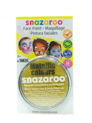 Snazaroo Face Paint Colors Metallic Gold [Pack Of 2]