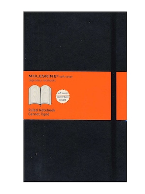 Moleskine Composition Notebooks, 5 x 8.25, Wide Ruled, 96 Sheets, Black, 3/Pack (41014-PK3)