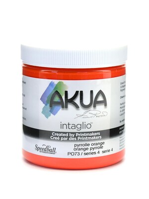 Akua Intaglio Printing Inks Pyrrole Orange 8 Oz.