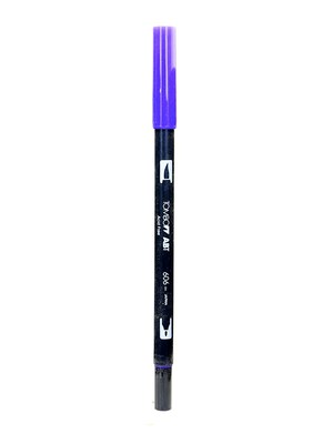 Tombow Dual End Brush Pen, Violet, 12/Pack (31167-Pk12)