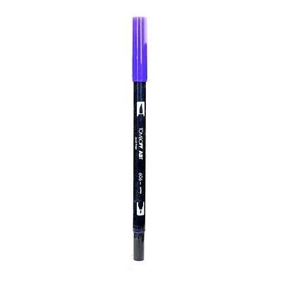 Tombow Dual End Brush Pen, Violet, 12/Pack (31167-Pk12)