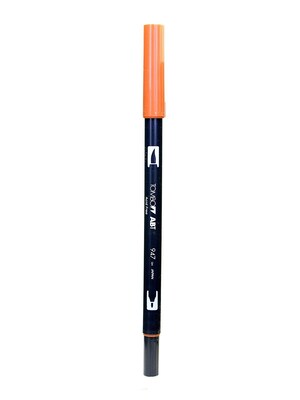 Tombow Dual End Brush Pen Burnt Sienna [Pack Of 12]