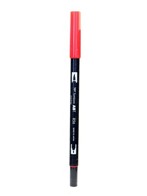 Tombow Dual End Brush Pen Chinese Red [Pack Of 12]