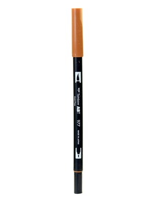 Tombow Dual End Brush Pen Saddle Brown [Pack Of 12]