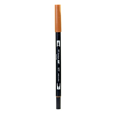 Tombow Dual End Brush Pen Saddle Brown [Pack Of 12]