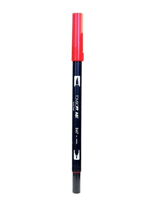 Tombow Dual End Brush Pen crimson [Pack of 12]
