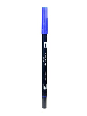 Tombow Dual End Brush Pen Ultramarine [Pack Of 12]
