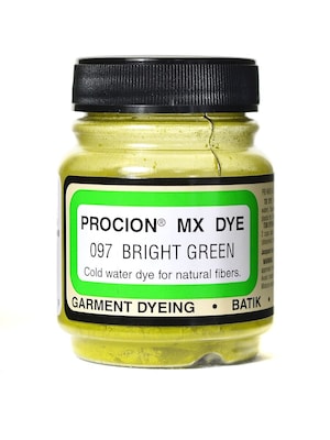 Jacquard Procion Mx Bright Green 097 Fiber Reactive Dye, 2/3Oz, 3/Pack (55075-Pk3)