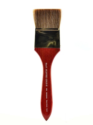 Winsor And Newton Sceptre Gold Ii Short Handled Brushes 2 In. Wash